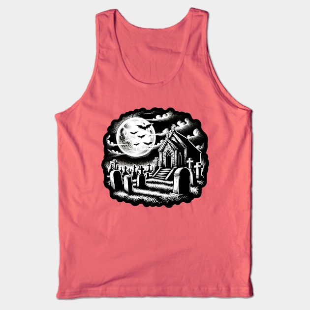 horror scene cemetery Tank Top by Dracoola